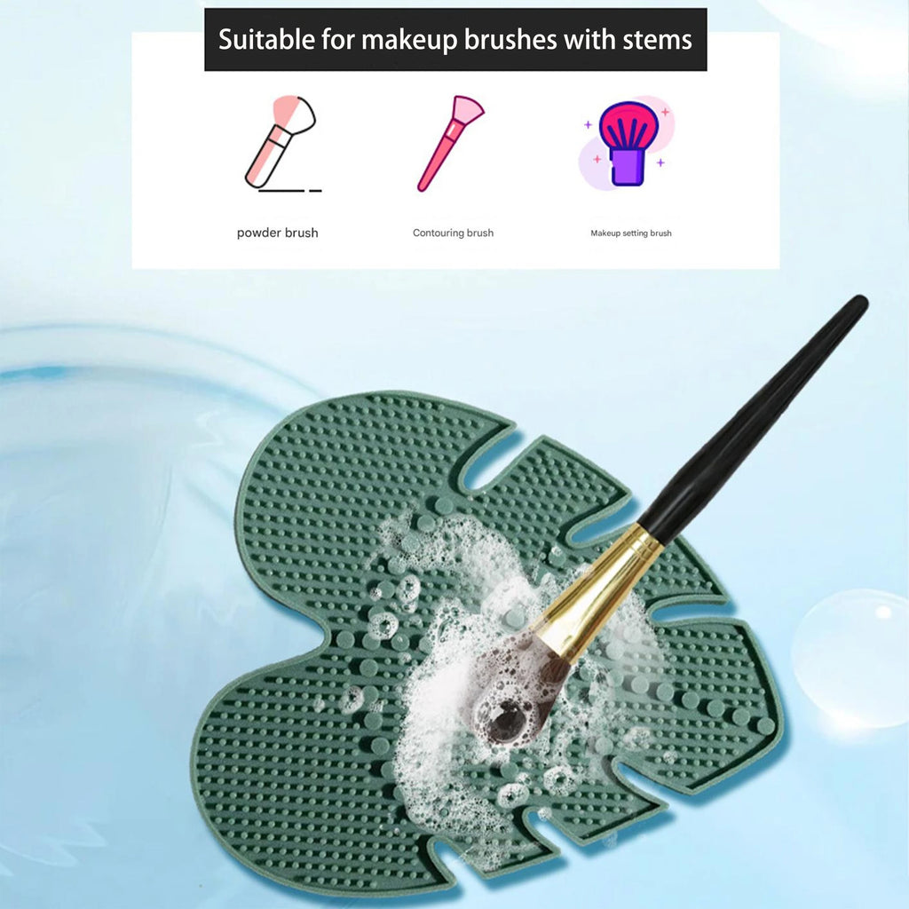 Limpiador de Brochas y Esponjas de Maquillaje | Almohadilla de Silicona con Ventosa