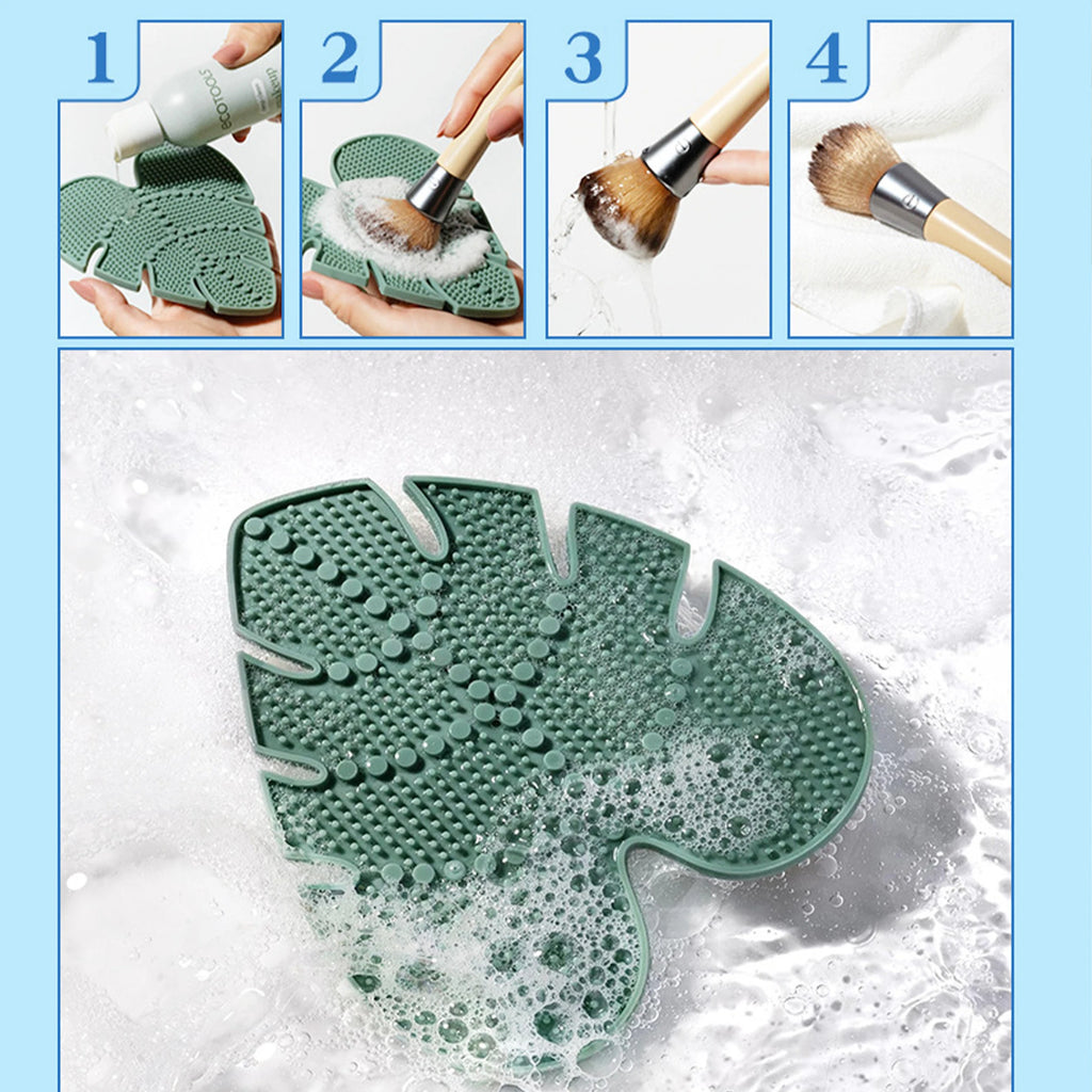 Limpiador de Brochas y Esponjas de Maquillaje | Almohadilla de Silicona con Ventosa